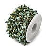 Handmade Synthetic Malachite Chip Beaded Chains CHC-F020-10G-10-3