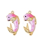 304 Stainless Steel Enamel Pendants STAS-T068-78A-02-1