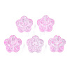 Transparent Spray Painted Glass Beads GLAA-N035-029-C05-1