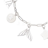 Ocean Theme 304 Stainless Steel Charm Bracelets BJEW-JB12218-03-3