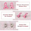 SUPERFINDINGS 60Pcs Breast Cancer Awareness Ribbon Enamel Pins JEWB-FH0001-40-6