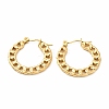 Ion Plating(IP) 304 Stainless Steel Curb Chain Shape Stud Earrings for Women EJEW-F283-02G-1