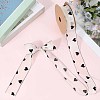 1Roll Printed Polyester Chiffon Ribbons OCOR-CY0002-35B-3
