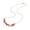 Natural Red Agate Chips Beaded Jewelry Set SJEW-JS01230-04-4