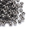 6-Petal Tibetan Style Alloy Flower Bead Caps TIBE-S220-B-NR-2
