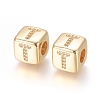 Brass Micro Pave Cubic Zirconia European Beads ZIRC-G162-13G-T-1