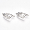 Brass Hoop Earring Findings X-KK-S350-070P-1
