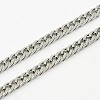 Tarnish Resistant Curb Chain Necklace for Men NJEW-F027-12-2