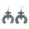 Alloy Synthetic Turquoise Dangle Earrings for Women LS-EJEW-U053-10AS-02-4