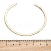 Clear Cubic Zirconia Open Cuff Bangle LS-BJEW-M231-07G-2