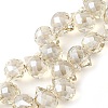 Electroplate Glass Beads Strands EGLA-D030-17O-1