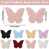 40Pcs 8 Colors Polyester Butterfly DIY-SP0006-27-2