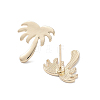 Coconut Tree Alloy Studs Earrings for Women EJEW-H309-07KCG-2