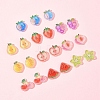 20Pcs 10 Styles Cherry/Pear/Lemon/Grape/Blueberry/Peach/Apple/Watermelon/Fruit Transparent Epoxy Resin Decoden Cabochons RESI-FS0001-93-7