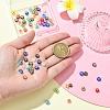 1 Strand Flat Round Handmade Millefiori Glass Beads Strands LK-YW0001-10A-5