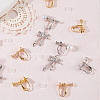 18Pcs 3 Colors Brass Clip-on Earring Findings KK-SC0006-61A-4