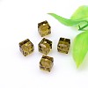 Faceted Cube Imitation Austrian Crystal Beads Strands G-M184-8x8mm-19A-B-2