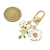 Flower Alloy Enamel Pendant Decorations HJEW-JM02803-04-3