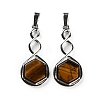 Natural Tiger Eye Pendants G-F777-05P-11-1