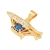 Brass Micro Pave Cubic Zirconia Pendants CU-CBAB3AD-06G-03-2