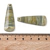 Natural Indian Green Line Jasper Pendants G-Z151-02A-3