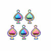 Rack Plating Rainbow Color Alloy Pendants PALLOY-S180-373-1