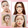 Olycraft 7 Sheets 7 Style Self Adhesive 3D Eyes Body Face Jewelry Acrylic Rhinestone & Imitation Pearl Stickers MRMJ-OC0003-11-7