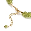 Natural Peridot Chip Beaded Bracelets for Women BJEW-F478-01D-3