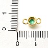 Brass Cubic Zirconia Connector Charms KK-G519-10G-3