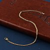 Brass Rope Chain Bracelets for Women BJEW-G735-08G-2