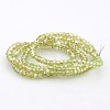 Pearl Luster Plated Faceted Rondelle Glass Beads Strands GLAA-A024A-PL04-2