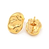 Oval 304 Stainless Steel Ear Studs EJEW-L290-003G-2