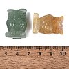 Natural & Synthetic Gemstone Owl Figurine DJEW-N005-05-3