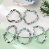 Natural Larimar Bead Stretch Bracelets BJEW-K213-65-1