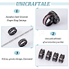 Unicraftale 12Pcs 4 Size 201 Stainless Steel Grooved Finger Ring Settings STAS-UN0002-84-5