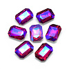 Pointed Back Glass Rhinestone Cabochons RGLA-T019-13x18mm-03-1