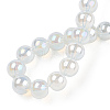 Electroplate Imitation Jade Glass Beads Strands GLAA-T032-J8mm-AB02-5