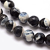 Natural Fire Crackle Agate Bead Strands G-F343-02-6mm-04-3
