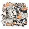 50Pcs Cartoon Cat Paper Self-Adhesive Picture Stickers AJEW-S086-13-2