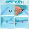 200Pcs 8 Colors Flat Round Alloy Buckle Clasps FIND-GL0001-99-4