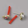 Alloy Rhinestone Stud Earrings FIND-WH0120-25A-01-2