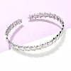 Star Brass Cuff Bangles for Women BJEW-C144-01A-P-3