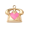 304 Stainless Steel Enamel Pendants STAS-B112-01G-05-1