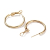 Ring 304 Stainless Steel Hoop Earrings for Women Men EJEW-B049-02A-G-2