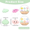 30Pcs Opaque Resin Pendants RESI-YW0005-31-3