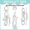 925 Sterling Silver S-Hook Clasps FIND-BC0014-25B-2