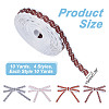 4 Rolls 4 Styles Sport Ball Theme Polyester Printed Grosgrain Ribbon OCOR-HY0001-19-2