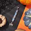 Halloween Pumpkin Alloy Pendant Decorations HJEW-JM02073-04-2