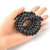 Natural Lava Rock Beads Strands G-YW0002-07-5