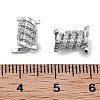 Rack Plating Brass Micro Pave Cubic Zirconia Beads KK-Z071-38P-3